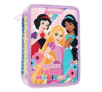 Disney Princess Pencil Case - Filled with Accessories - Multicoloured