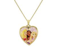Disney Princess Pink Gold Plated Heart shaped Picture Pendant CF01154YRCL-Q