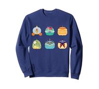 Disney Princess Pumpkins Fall Autumn Six Pumpkin Princesses Sweatshirt, Adult Unisex, Navy Blue, Small