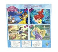 Disney Princess Puzzle And Colouring Set 4-In-1