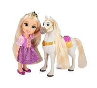 Disney Princess Rapunzel Doll and Maximus Petite Gift Set, 6” / 15cm Tall Rapunzel in Iconic Purple Dress, Hair Brush Included for Added Play, Ideal For Ages 3+