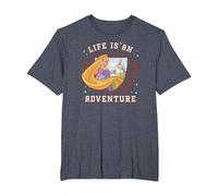Disney Princess Rapunzel Tangled Life is an Adventure Crest T-Shirt, Men's Big and Tall, Heather Blue, 5X Tall