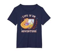 Disney Princess Rapunzel Tangled Life is an Adventure Crest T-Shirt, Women's Plus, Navy Blue, 2X