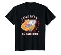 Disney Princess Rapunzel Tangled Life is an Adventure Crest T-Shirt, Youth, Black, Medium