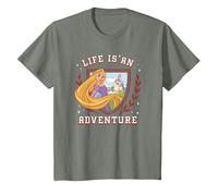 Disney Princess Rapunzel Tangled Life is an Adventure Crest T-Shirt, Youth, Olive Heather, 4T