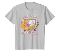 Disney Princess Rapunzel Tangled Life is an Adventure Crest T-Shirt, Youth, Silver Grey, Small