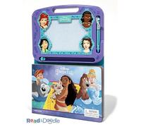 Disney Princess Read & Doodle - Learning resources for kids, a magnetic drawing pad, an easy-to-use pen, 22-page board book for reading and drawing: Storybook & Magnetic Drawing Kit