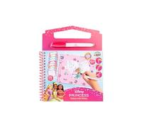 Disney Princess Reusable Water Colouring Book for Kids, Colour with Water Set, Clean Painting Fun Without Colour, Magic Coloring Pages with Water Tank Brush, Creative Toys for Girls from 3