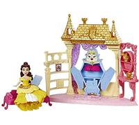 Disney Princess Royal Chambers Playset and Belle Doll, Royal Clips Fashion, One-Clip Skirt