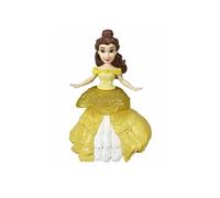 Disney Princess Royal Clips Belle Small Fashion Doll - Yellow, 8.5cm, Mix & Match Accessories, Ages 3+, Code E6512