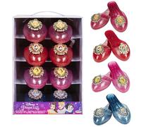Disney Princess Shoe Boutique with 4 Pairs of Sparkle Shoes, Amazon Exclusive, Includes Cinderella, Aurora, Belle and Snow White Inspired Shoes with Glittery Finish and Holographic Cameo, Ages 3+