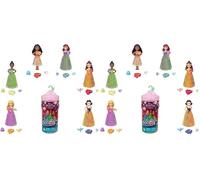 Disney Princess Small Doll Royal Color Reveal with 6 Surprises Including Scented Ring and 4 Accessories (Dolls May Vary), Garden Party Series, HRN63 (Pack of 2)