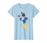 Disney Princess Snow White Apple Glitter T-Shirt, Women, Baby Blue, X-Small