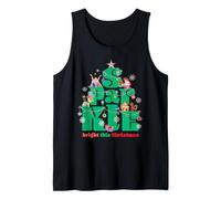 Disney Princess Sparkle Bright This Christmas Winter Holiday Tank Top