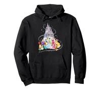 Disney Princess Sparkle Squad Christmas Holiday Castle Pullover Hoodie