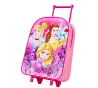TDL Girls Kids Princess Standard Folding Trolley Hand Luggage Bag Backpack for School Travel Holidays