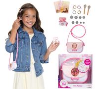 Disney Princess Style Collection Girls Purse Pretend Play Chic Petite Bag A - Mini Soft Vinyl Handbag for Girls with 5+ Accessories for Girls Ages 3 a