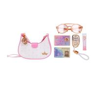 Disney Princess Style Collection Trendsetter Shoulder Purse, Official Disney by Jakks Pacific, Includes Fun Car Keys, Lip Balm, Glasses and Fake Cards Accessories for Imaginative Play