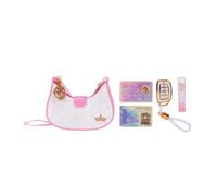 Disney Princess Style Collection Trendsetter Shoulder Purse, Official Disney by Jakks Pacific, Includes Fun Car Keys, Lip Balm, Glasses and Fake Cards Accessories for Imaginative Play