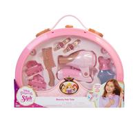 Disney Princess Style Collection Hair Beauty Tote, Includes Fun Hair Play Pieces Such As Clips, Barrettes, Comb and a Working Hair Dryer With Sounds, Girls Toy Set Ideal For Ages 3+