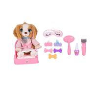 Disney Princess Style My Pampered Pup by Jakks Pacific, Interactive Kids Toys & Girls Toys Set with Adorable Dog, Pet Grooming Accessories, Sleeping Eye Mask, Nail Polish, Doll Clips & Chair