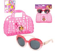 Disney Princess Sunglasses for Girls Set - Bundle with Stylish, Comfortable & Durable Sunglasses Plus Case, Stickers, More | UV-Protection Disney Princess Accessories for Kids