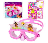 Disney Princess Swim Goggles for Kids - Bundle with Themed Goggles for Swimming, Pool, Beach, More Plus Stickers | Disney Princess Pool Accessories fo