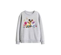 Disney Princess Tiana & Belle Love To Read Kids Sweat, Athletic Heather in Light Grey | Size: 7-8 Years Disney Light Grey 7-8 Years