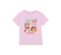 Disney Princess Tis The Season Kids T Shirt, Pink, 7-8