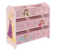 Disney Princess Toy Storage Unit: 6-Box Organizer For Bedroom - Made From Engineered Wood/fabric/metal - Easy Assembly