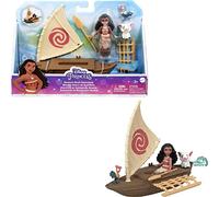 Disney Princess Toys, Moana Small Doll and Floating Boat with 2 Friend Figures, Inspired by Disney Movies , HLW86