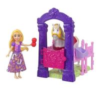 Disney Princess Toys, Rapunzel Maximus Small Doll and Horse with Stable Play, Saddle and Accessories, Storytime Stackers, Tangle Inspired