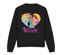 Disney Princess Valentine's Day Better Together Sweatshirt Black | Size: Medium Disney Princess Black M
