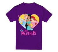 Disney Princess Valentine'S Day Better Together T-Shirt Purple Disney Princess Purple L