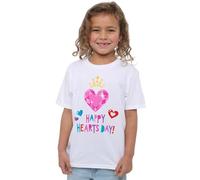 Disney Princess Valentine's Day, Happy Hearts Day! Girls T Shirt, White, 5-6 Years