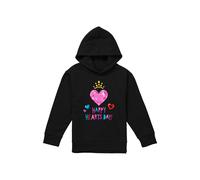Disney Princess Valentine'S Day, Happy Hearts Day Youth Kids Pull-Over Hoodie, Black | Size: 9-11 Years Disney Black 9-11 Years