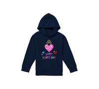 Disney Princess Valentine'S Day, Happy Hearts Day Youth Kids Pull-Over Hoodie, Navy | Size: 9-11 Years Disney Navy 9-11 Years