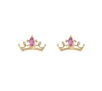 Disney Princess Womens 925 Sterling Silver Crown Stud Earrings for Women Girls
