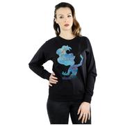 Disney Princess Women's Ariel Filled Silhouette Sweatshirt in Black | Size: 2XL Disney Princess Black 2XL