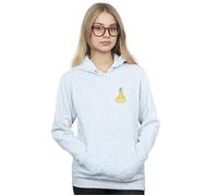 Disney Princess Women's Belle Chest Hoodie in Grey | Size: Medium Disney Princess Grey M