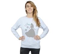Disney Princess Women's Belle Christmas Silhouette Sweatshirt in Grey | Size: 2XL Disney Princess Grey 2XL