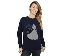Disney Princess Women's Belle Christmas Silhouette Sweatshirt in Navy | Size: Small Disney Princess Navy S