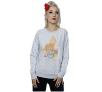Disney Princess Women's Belle Filled Silhouette Sweatshirt in Grey | Size: Large Disney Princess Grey L