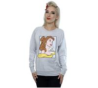 Disney Princess Women's Belle Pop Art Sweatshirt in Grey | Size: Medium Disney Princess Grey M
