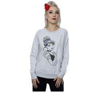 Disney Princess Women's Cinderella Glitter Sweatshirt in Grey | Size: Large Disney Princess Grey L