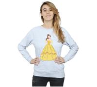 Disney Princess Women's Classic Belle Sweatshirt in Grey | Size: XL Disney Princess Grey XL