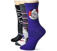 Disney Women's Crew Sock, Black, One Size