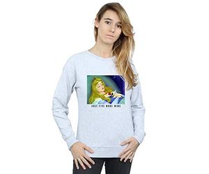 Disney Princess Women's Sleeping Beauty Five More Minutes Sweatshirt Sport Grey Large