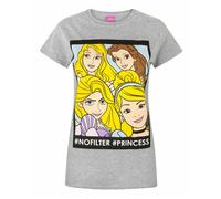 Vanilla Underground Disney Princess Womens Grey Short Sleeved T-Shirt (Medium)
