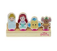 DISNEY PRINCESS WOODEN PRINCESS 4-FIGURE SET Beautiful Preschool Wooden Toy, Imaginative Play, FSC Certified Sustainable, Gift For 2 - 5 Year Old